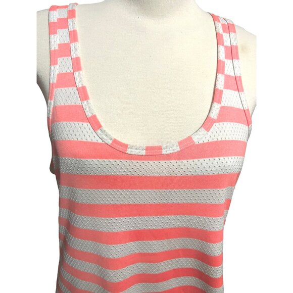 Marika Dri Wick Striped Racerback Active Tank Top Sz XL Open Weave - Picture 5 of 6